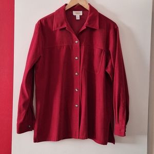 80.Talbots, Red Wine Fall Blouse
